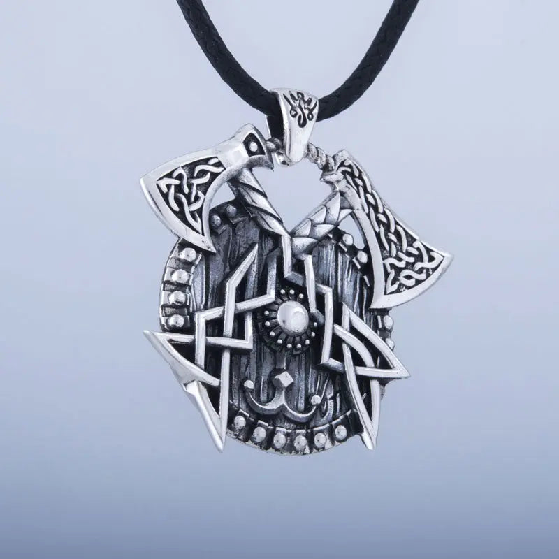 Collier Bouclier Viking (Argent Massif) - Viking Héritage
