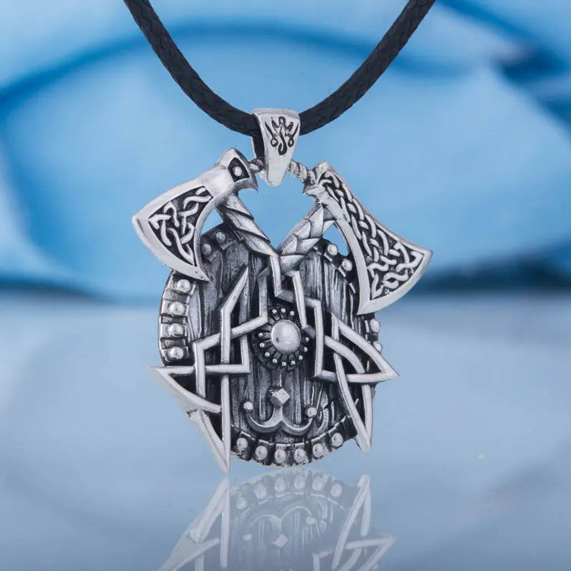 Collier Bouclier Viking (Argent Massif) - Viking Héritage