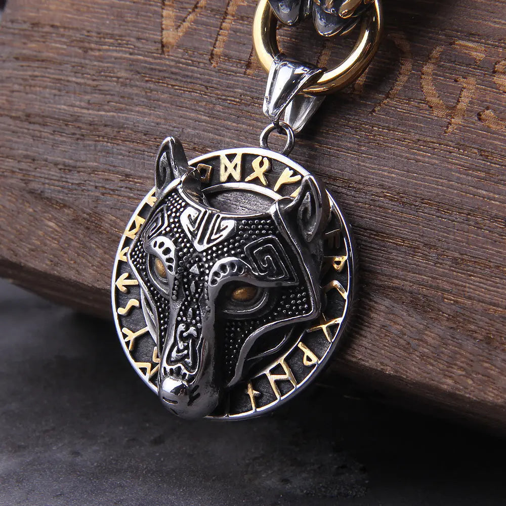 Collier Fenrir Or et Argent - Viking Héritage
