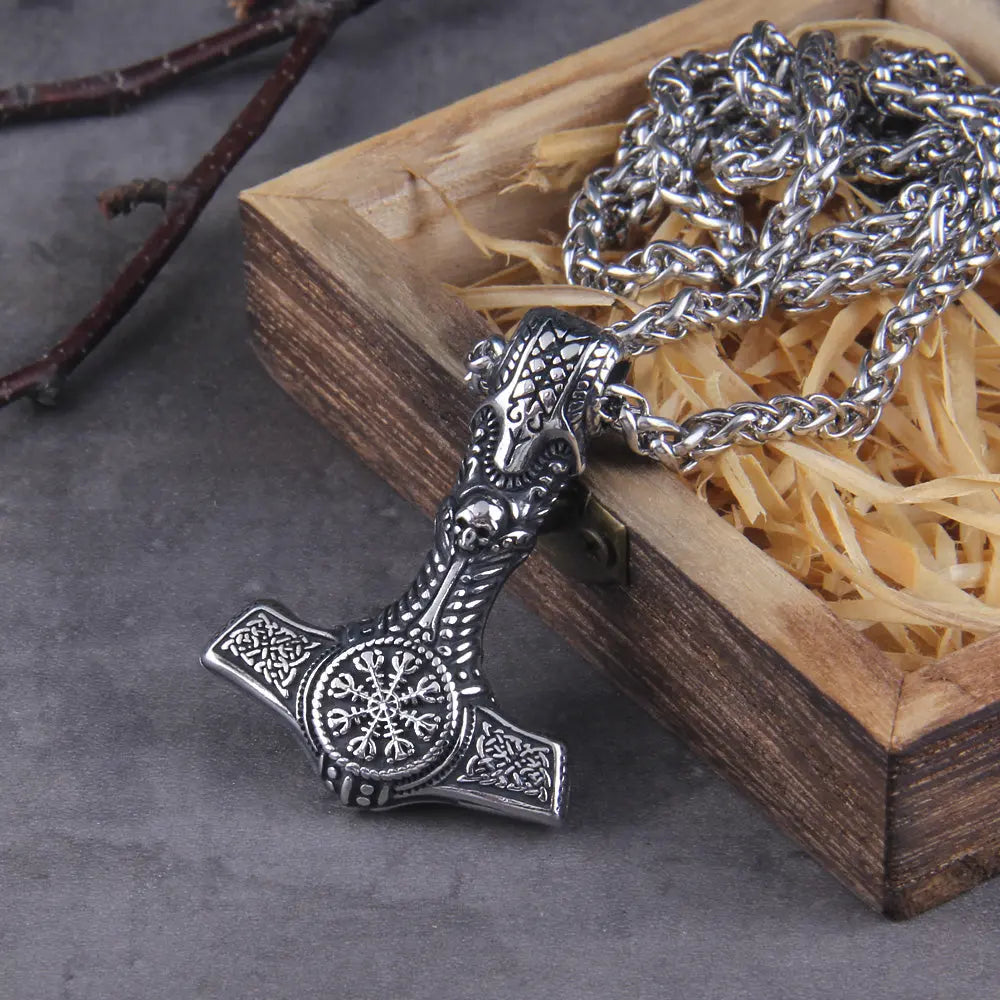 Collier Nordique Mjolnir - Viking Héritage