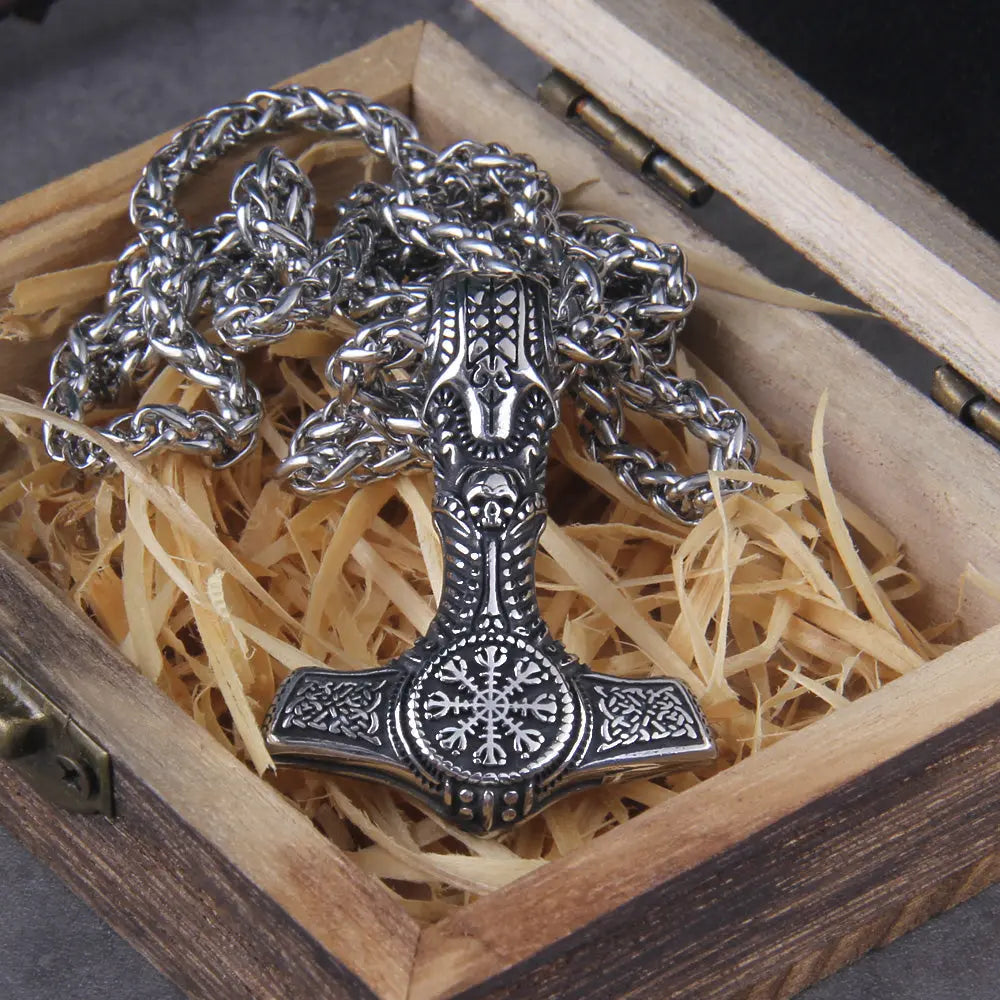Collier Nordique Mjolnir - Viking Héritage