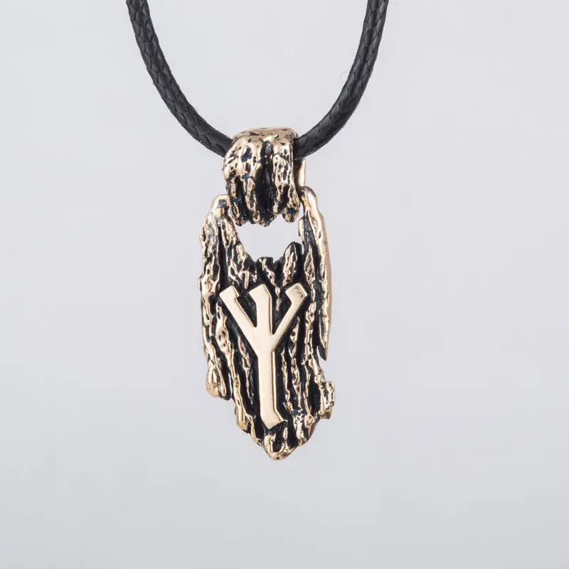Collier Rune Algiz (Bronze Massif) - Viking Héritage