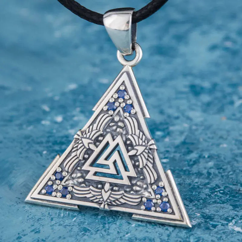 Collier Valknut (Argent Massif) - Viking Héritage
