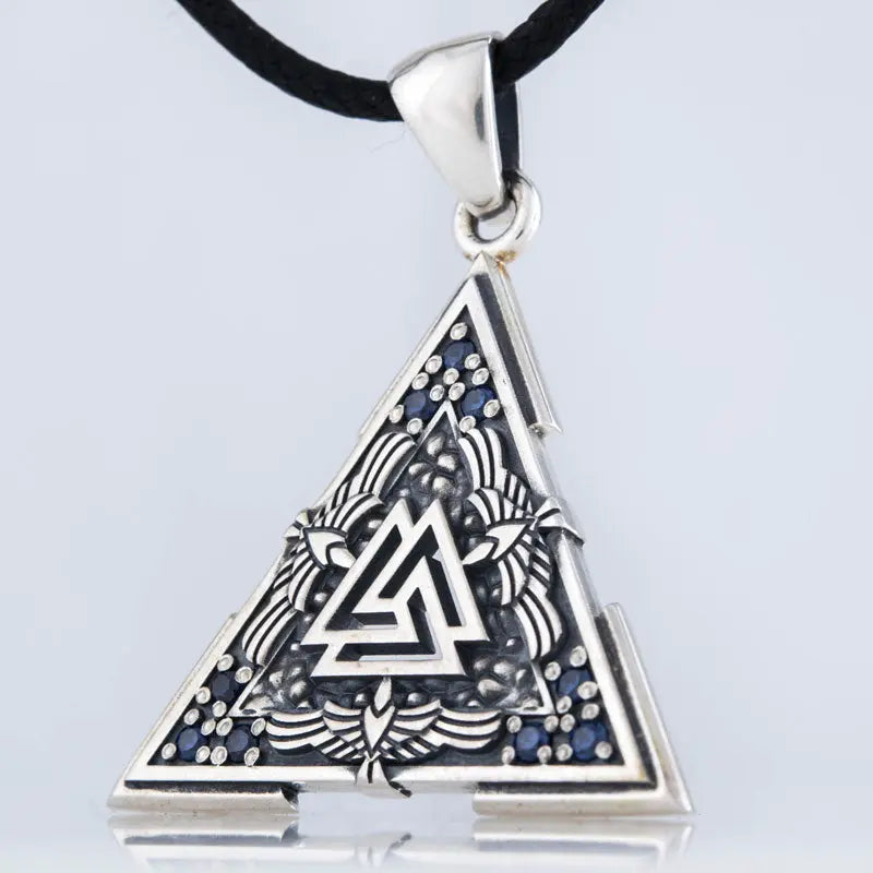 Collier Valknut (Argent Massif) - Viking Héritage