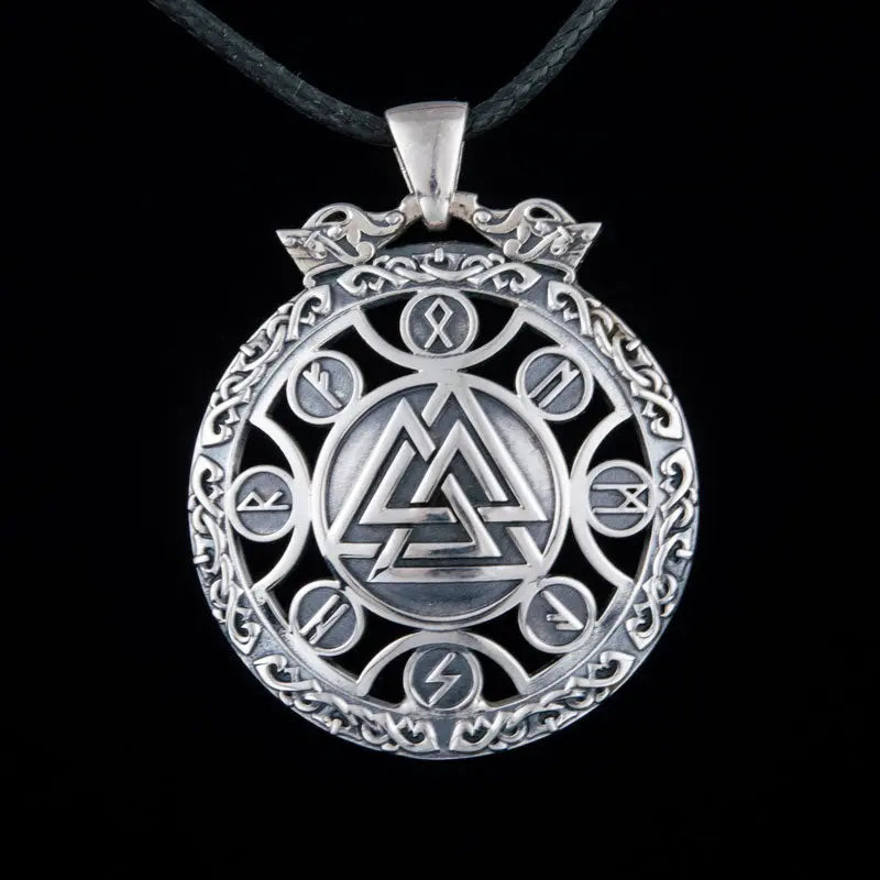 Collier Valknut (Argent Massif) - Viking Héritage