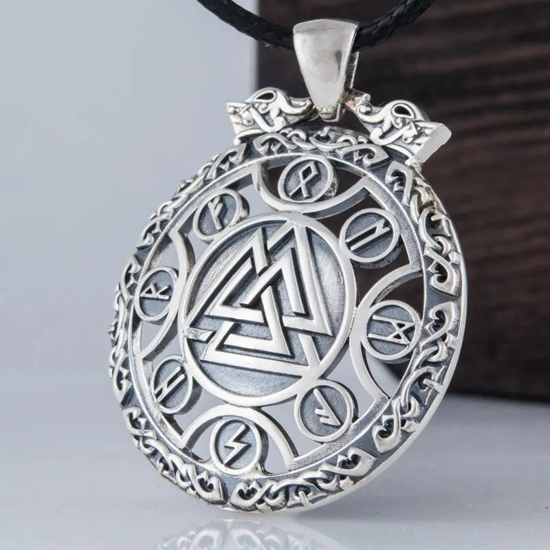 Collier Valknut (Argent Massif) - Viking Héritage