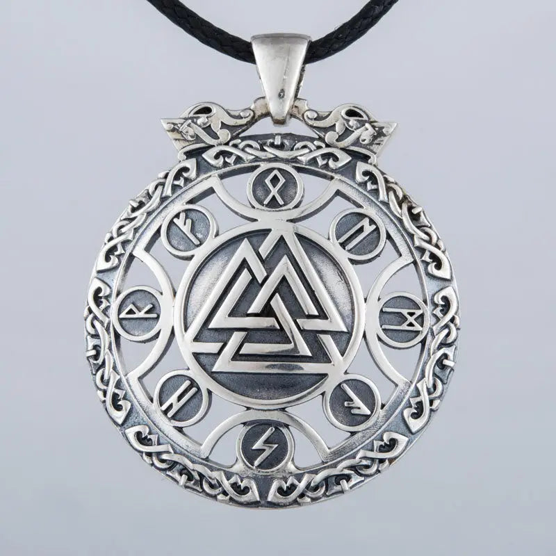 Collier Valknut (Argent Massif) - Viking Héritage