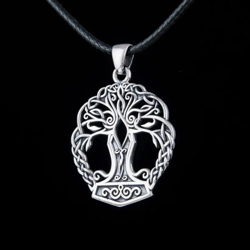 Collier Yggdrasil (Argent Massif) - Viking Héritage