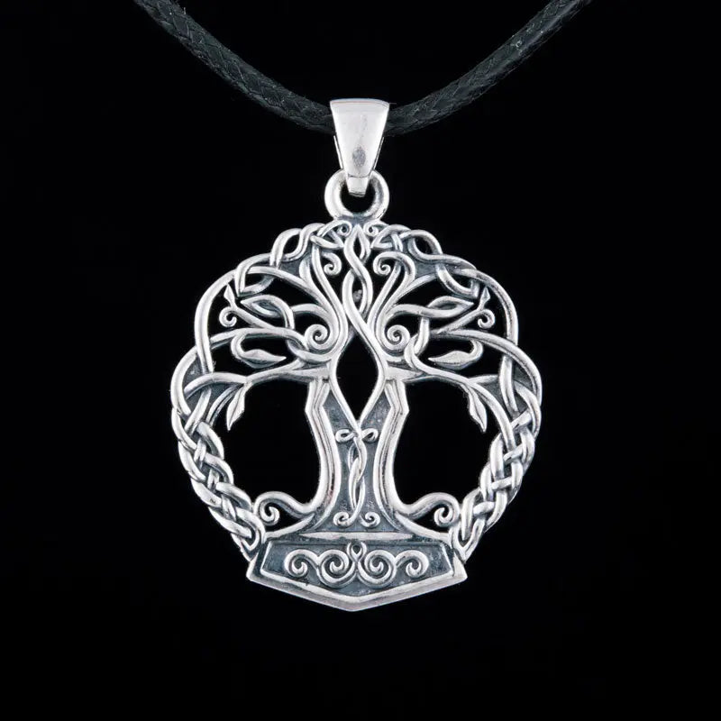 Collier Yggdrasil (Argent Massif) - Viking Héritage