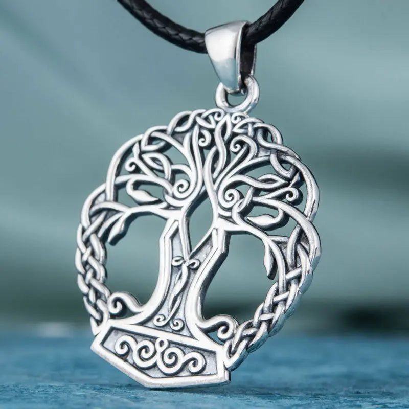 Collier Yggdrasil (Argent Massif) - Viking Héritage