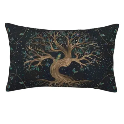 Housse de Coussin Arbre de Vie Yggdrasil - Viking Héritage