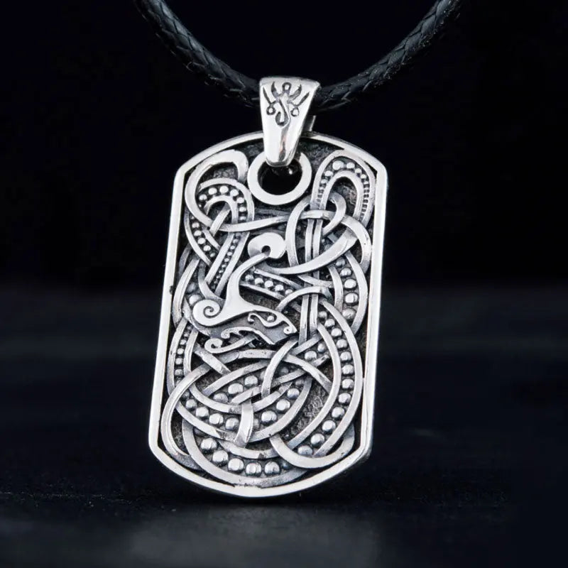 Pendentif Ornement Viking Artisanal (Argent) - Viking Héritage