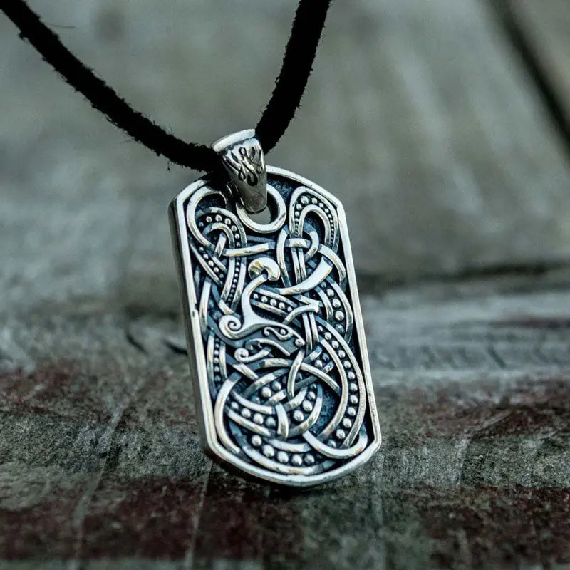 Pendentif Ornement Viking Artisanal (Argent) - Viking Héritage