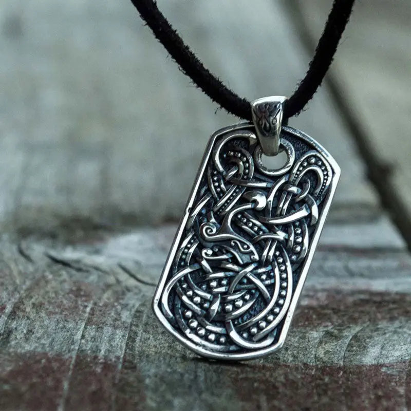Pendentif Ornement Viking Artisanal (Argent) - Viking Héritage