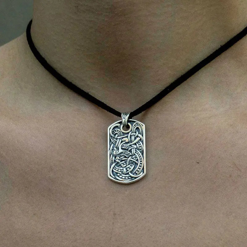 Pendentif Ornement Viking Artisanal (Argent) - Viking Héritage