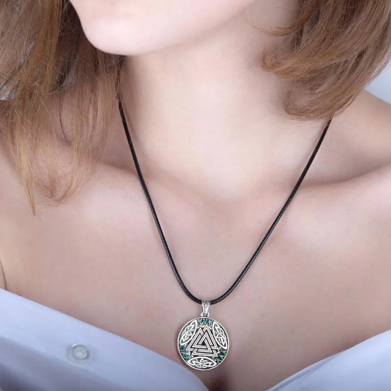 Pendentif Valknut (Argent Massif) - Viking Héritage