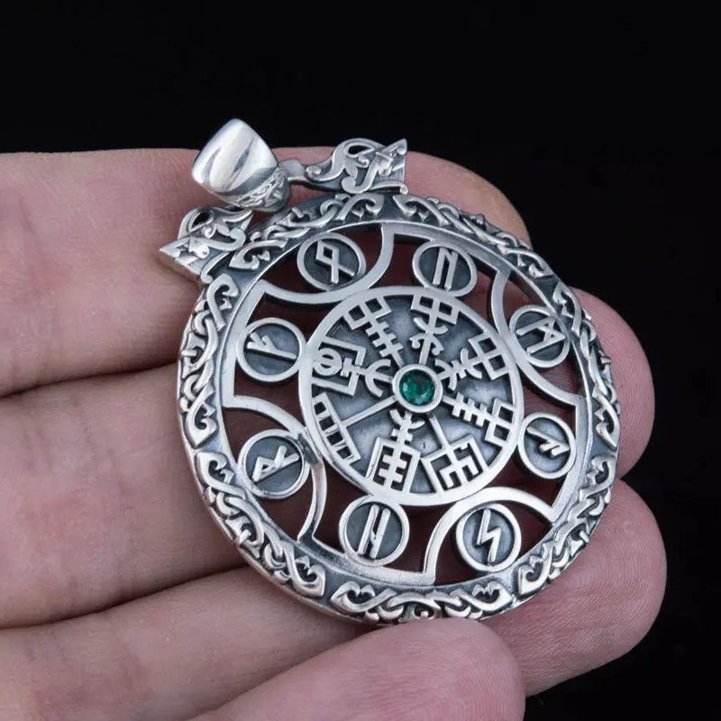 Pendentif Vegvisir (Argent Massif) - Viking Héritage