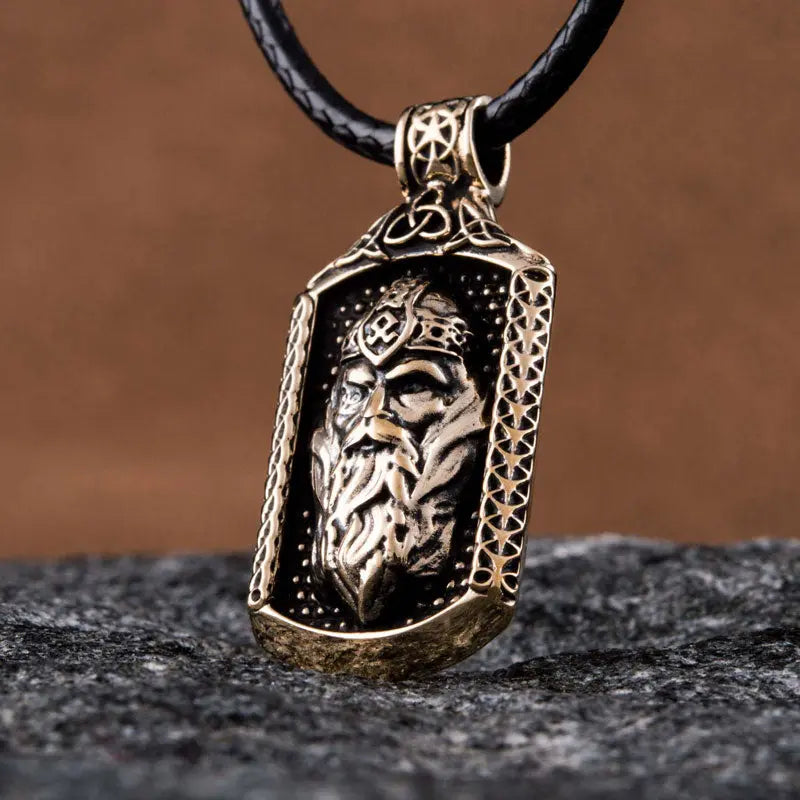 Pendentif Viking Odin (Bronze massif) - Viking Héritage
