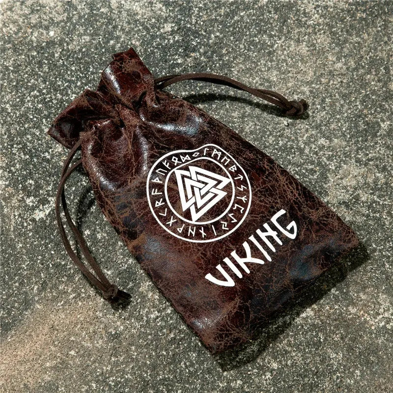 Sac d'emballage de bijoux en cuir - Viking Héritage