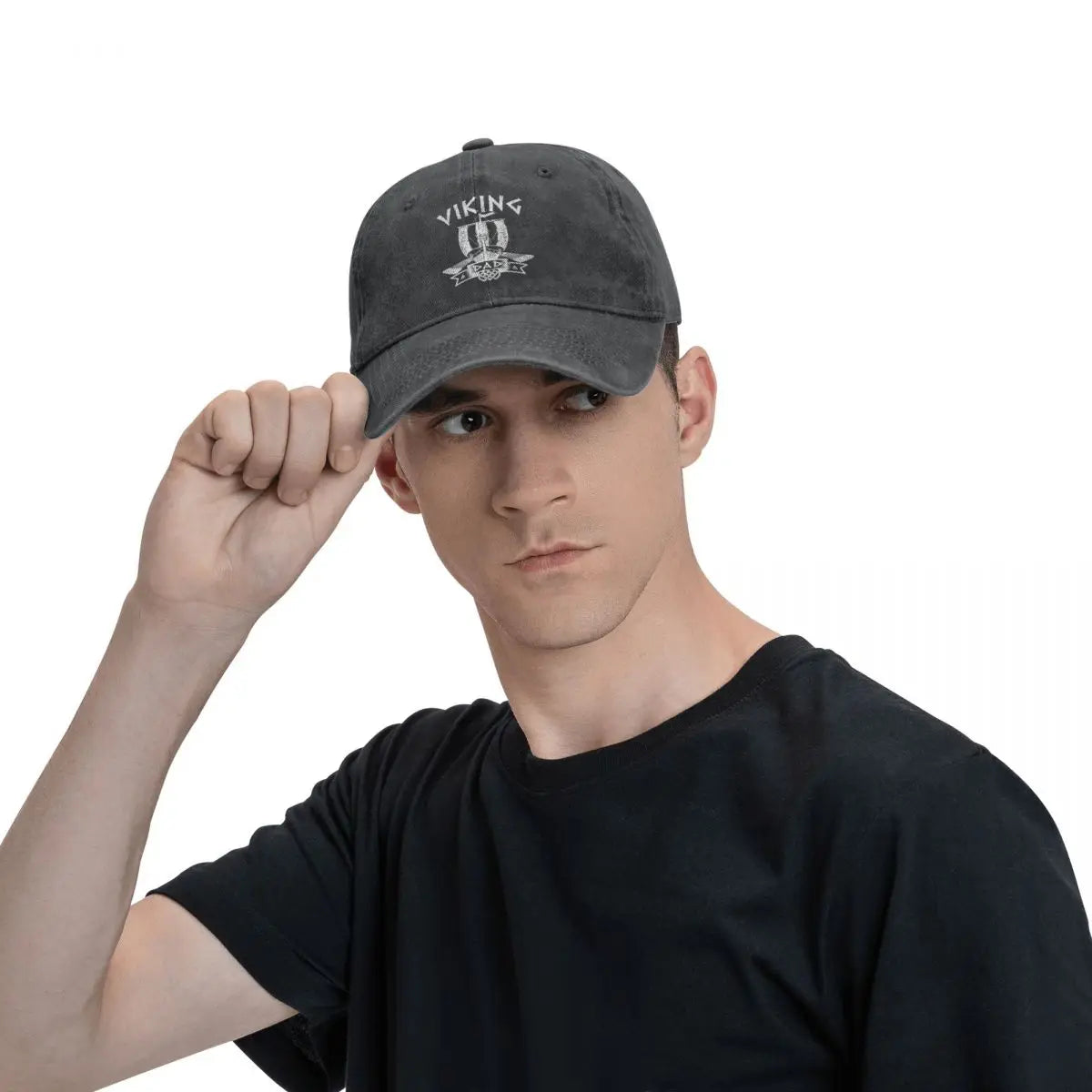 Casquette Viking Dad en jean délavé homme