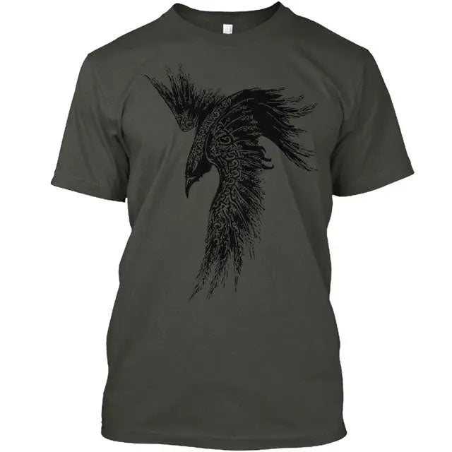 T SHIRT CORBEAU HUGIN - Viking Héritage