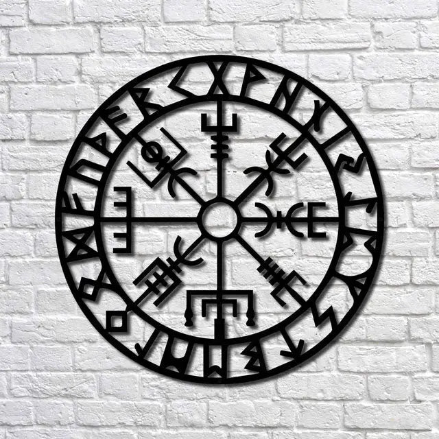 VEGVISIR - ART MURAL EN MÉTAL - Viking Héritage