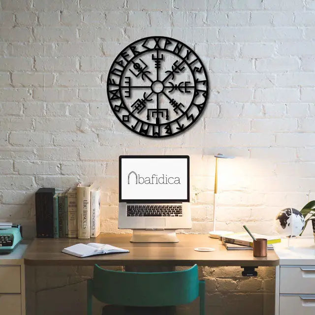 VEGVISIR - ART MURAL EN MÉTAL - Viking Héritage