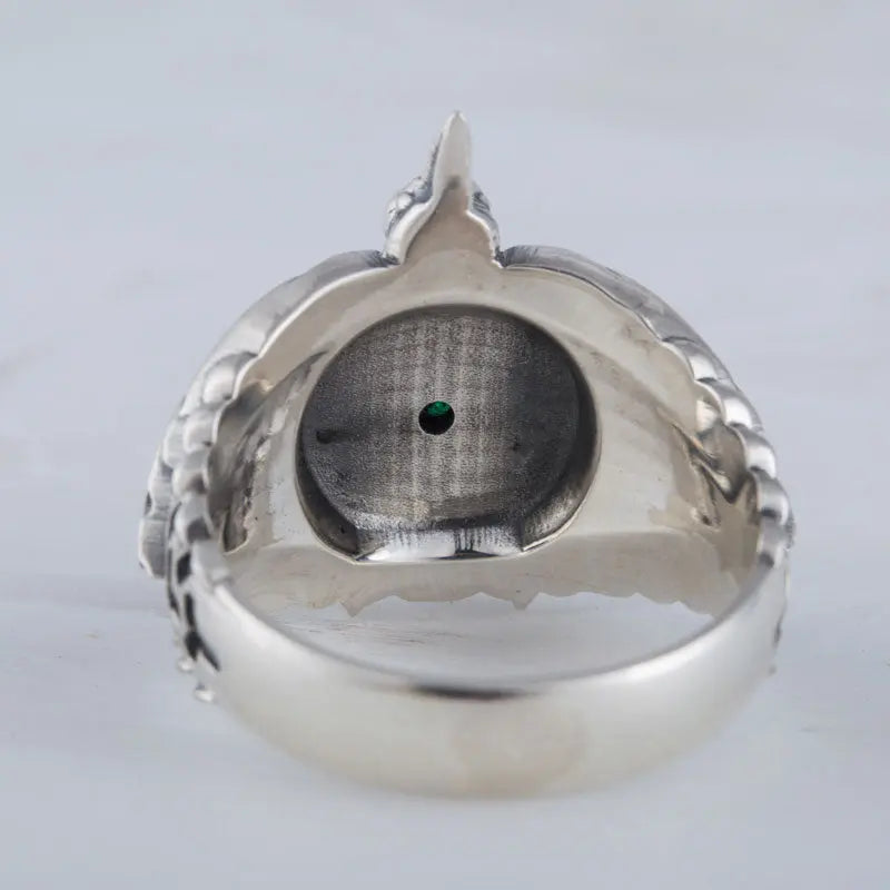 BAGUE HUGIN / VEGVISIR (ARGENT) - Viking Héritage