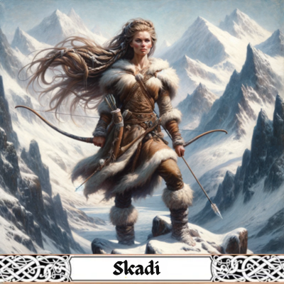Skadi déesse nordique de la chasse et de l'hiver