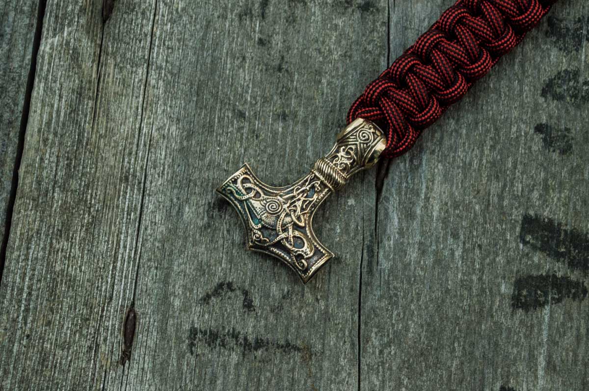 Bracelet Paracorde Marteau de Thor Ivar — Bronze
