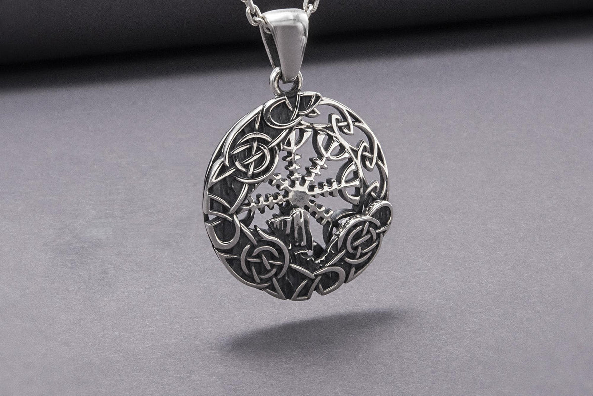 Pendentif Minimaliste Aegishjalmur — Argent 925