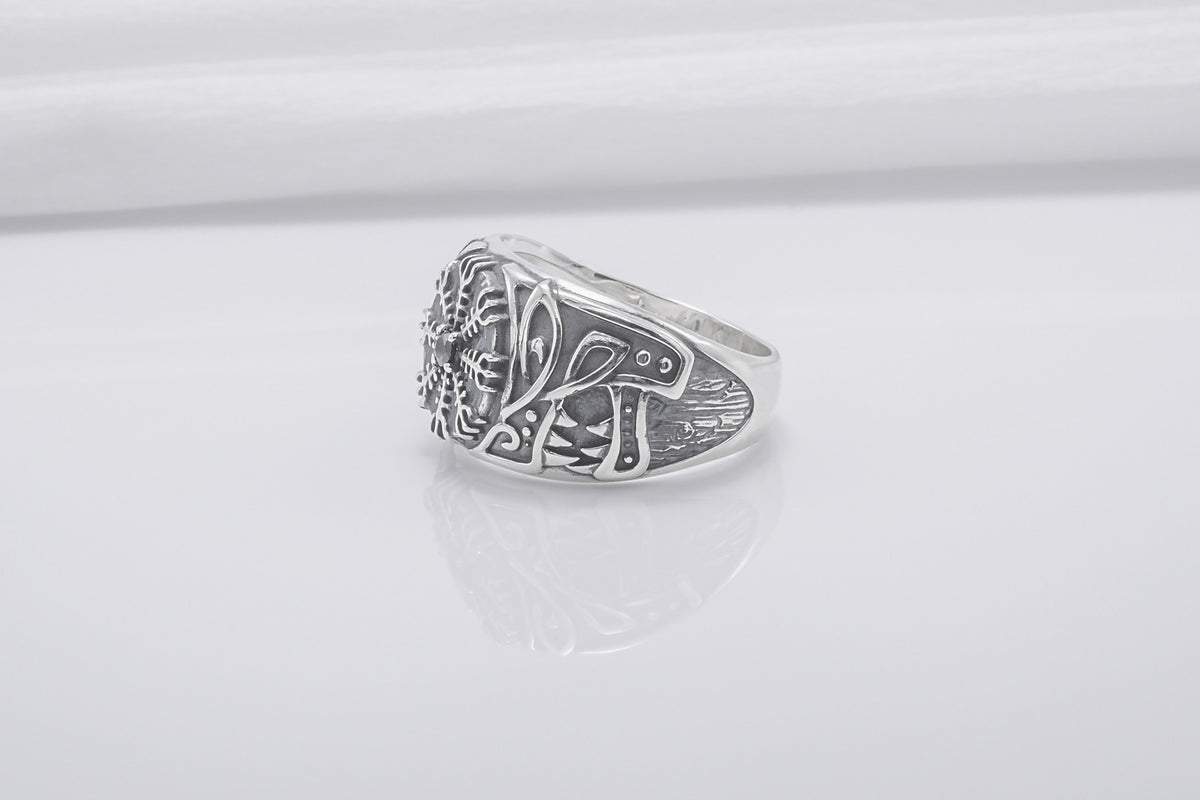 Bague Chevalière Viking Egil — Argent 925