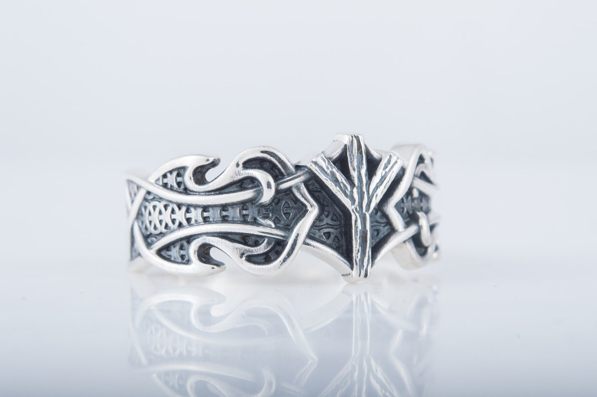 Bague Algiz et Rune — Argent 925