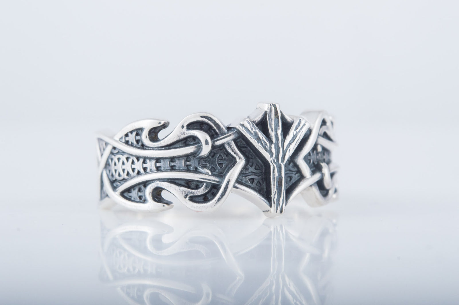 Bague Algiz et Rune — Argent 925
