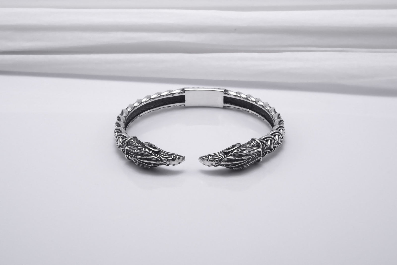 Bracelet Corbeaux et Ornement — Argent 925