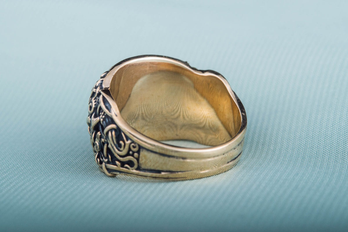 Bague Corbeau et Style Mammen — Bronze