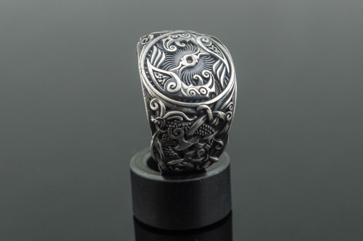 Bague Corbeau et Style Mammen — Argent 925