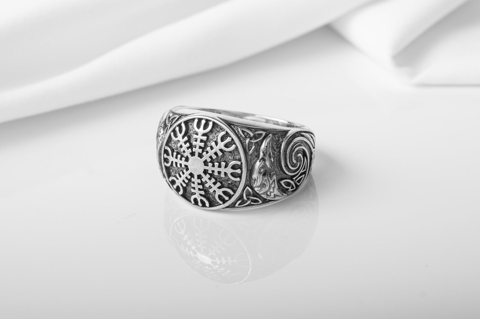 Bague Chevalière Viking Harald — Argent 925