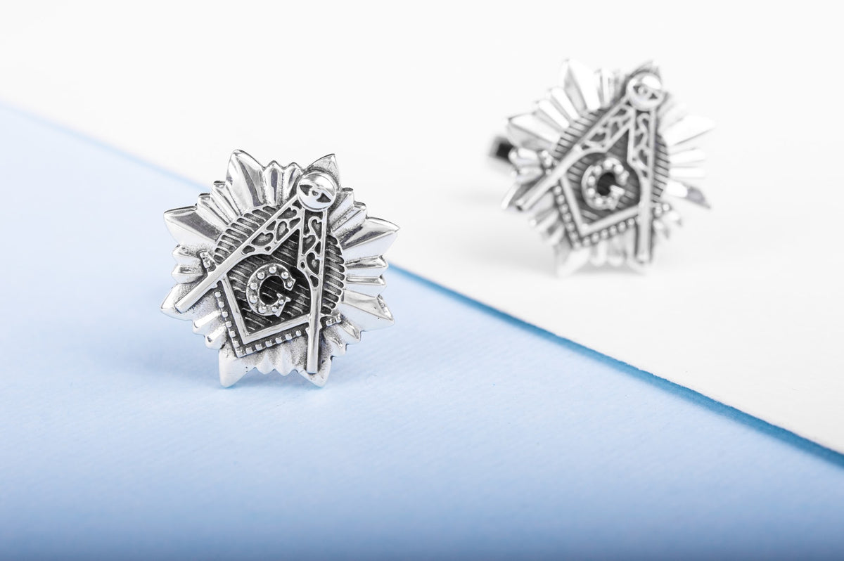 Boutons de manchette Viking Sten — Argent 925