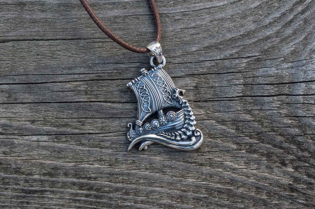 Pendentif Drakkar Ragnar — Argent 925