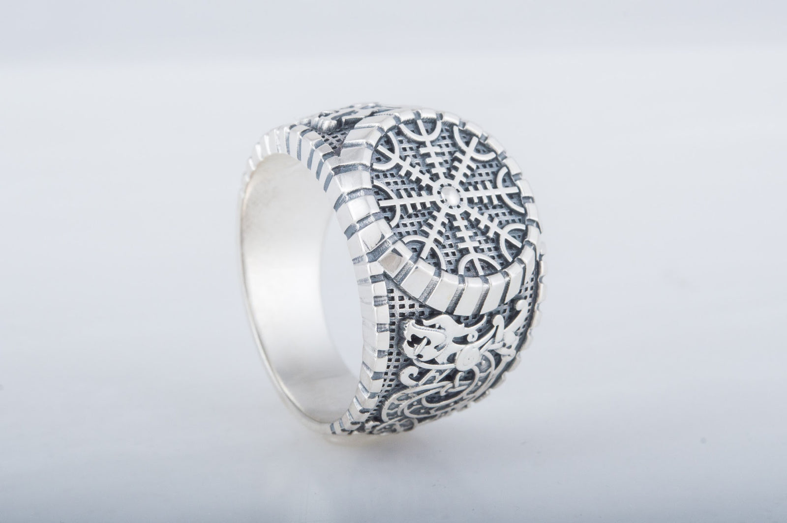 Bague Chevalière Viking Massive — Argent 925