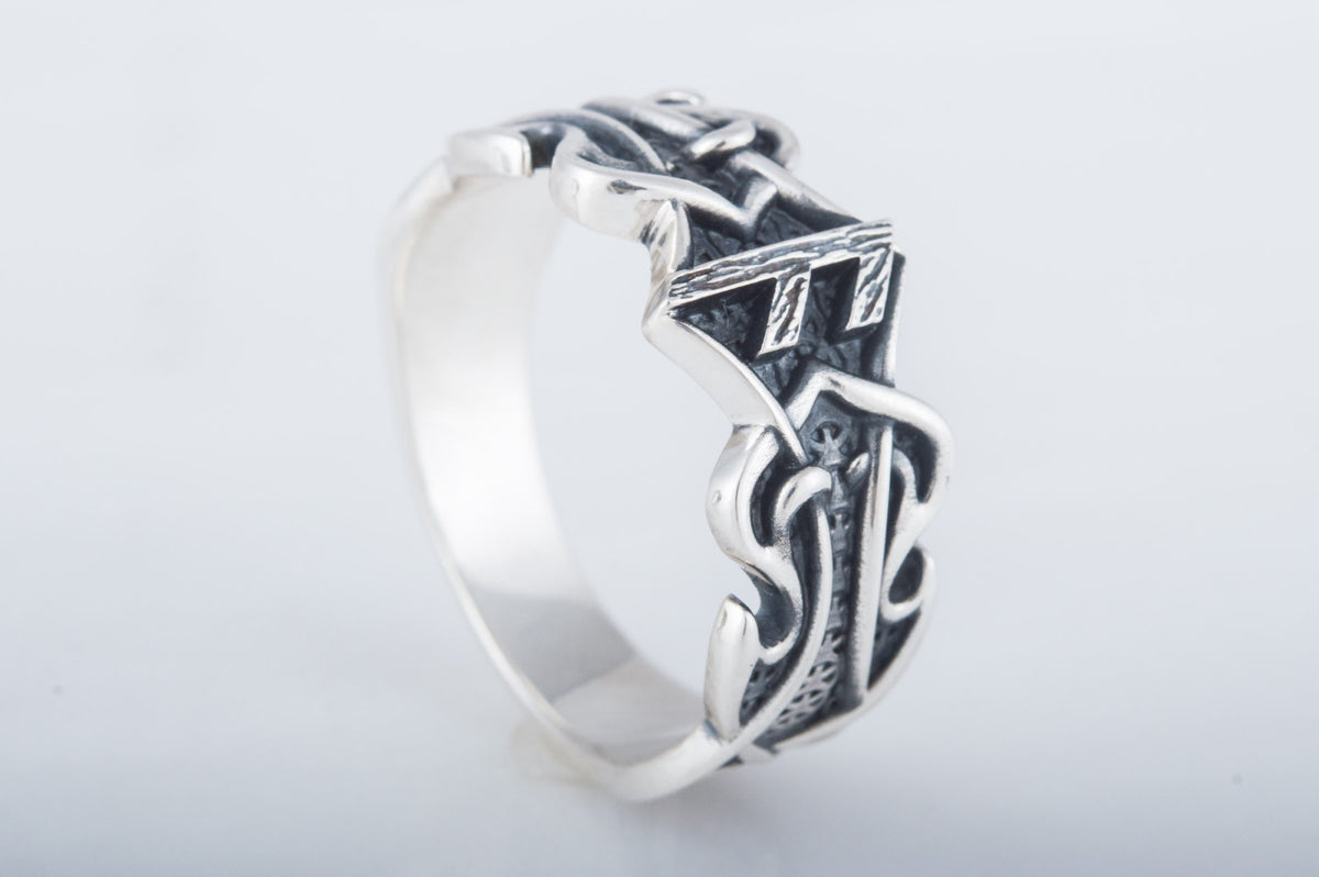 Bague Rune et Ornement Runique — Argent 925