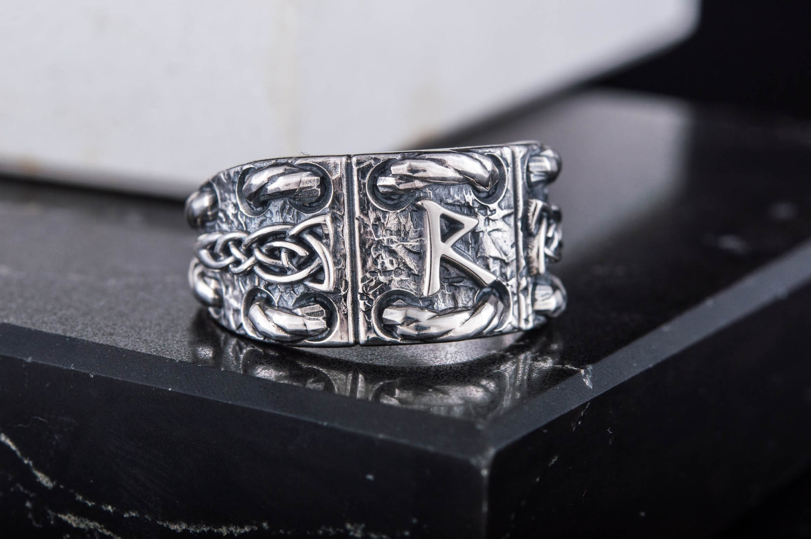 Bague Runique Ulf — Argent 925