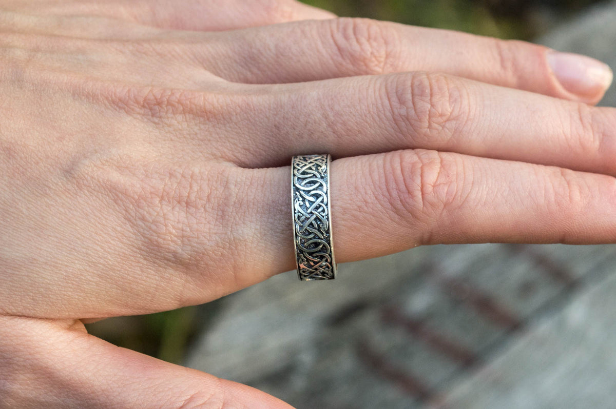 Bague Style Urnes et Ornement — Argent 925
