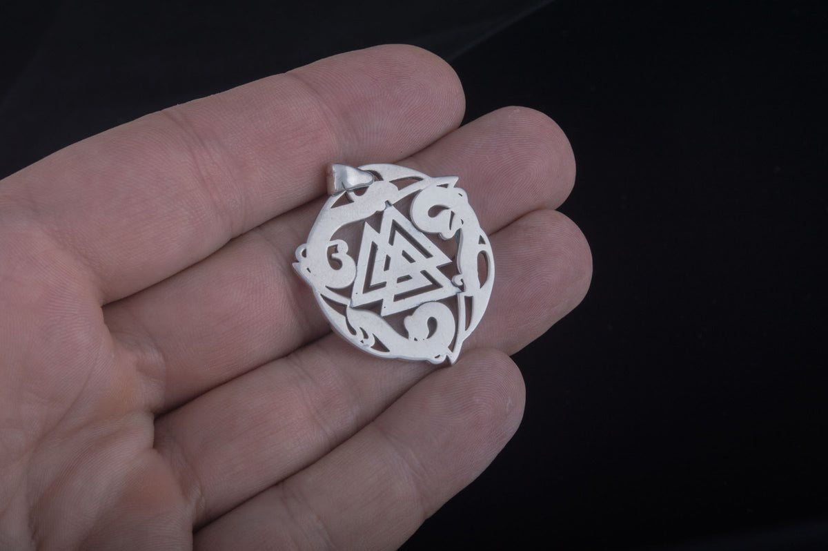 Pendentif Valknut et Ornement Bjorn — Argent 925