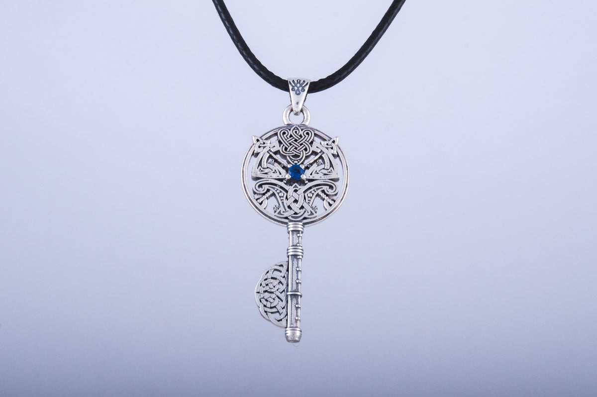 Pendentif Clé et Haches — Argent 925