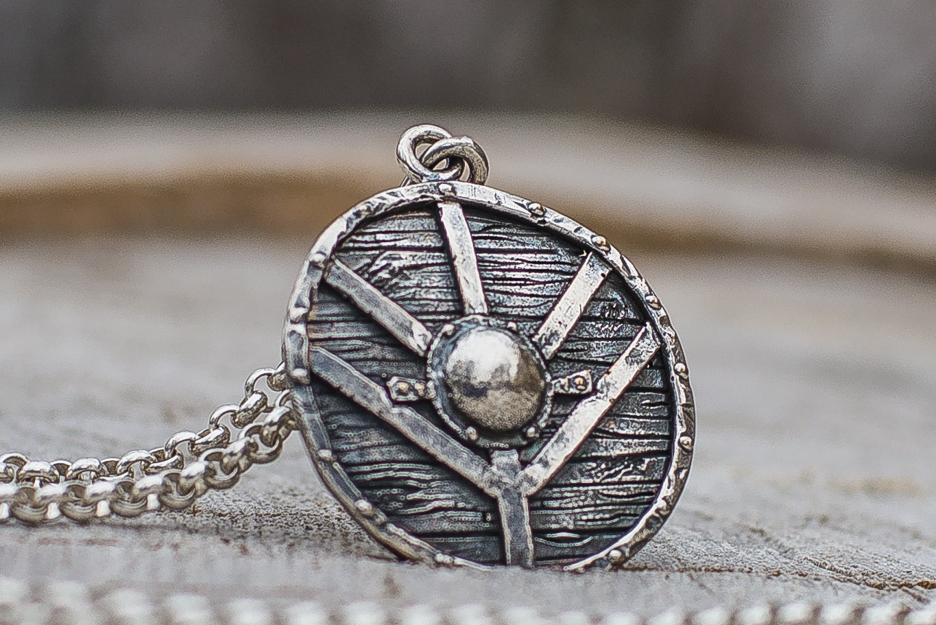 Pendentif Bouclier Bjorn — Argent 925