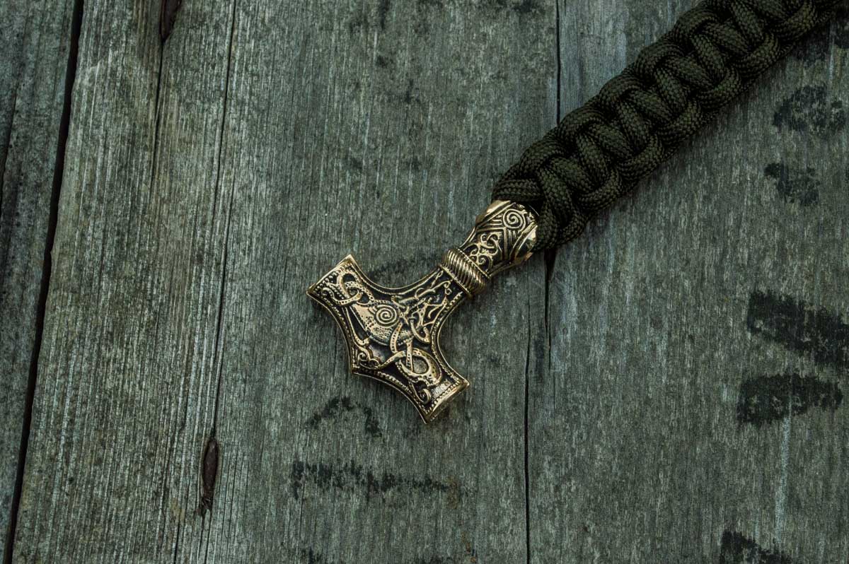 Bracelet Paracorde Marteau de Thor Bjorn — Bronze