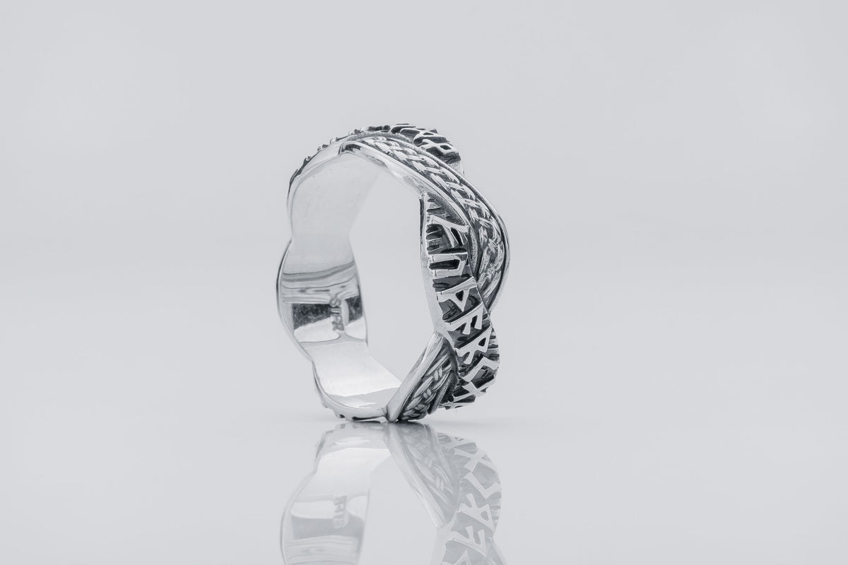 Bague Futhark Ancien et Runes Sigrun — Argent 925
