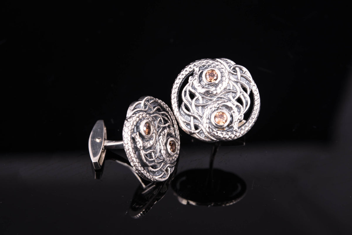 Boutons de manchette Viking Aslaug — Argent 925